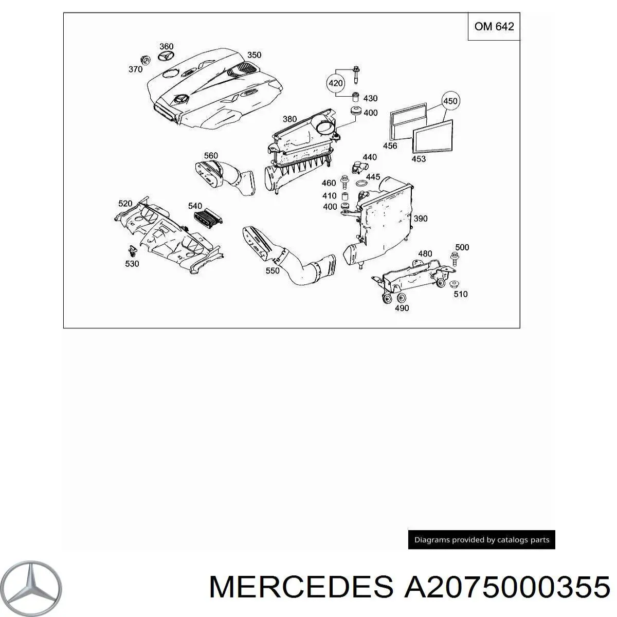  Mercedes A2075000355 ціна, від 51.26 USD