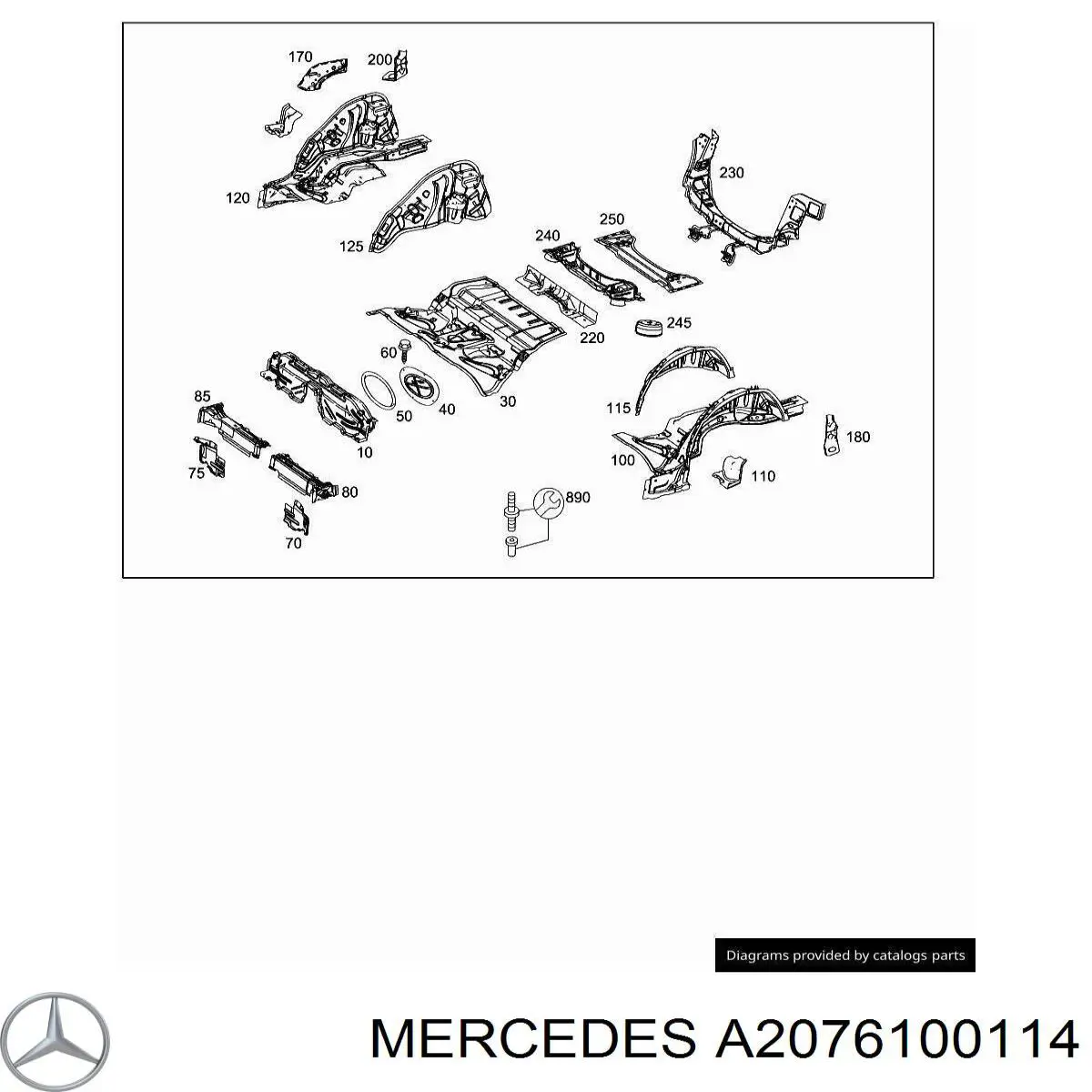 Купити A2076100114 Mercedes 