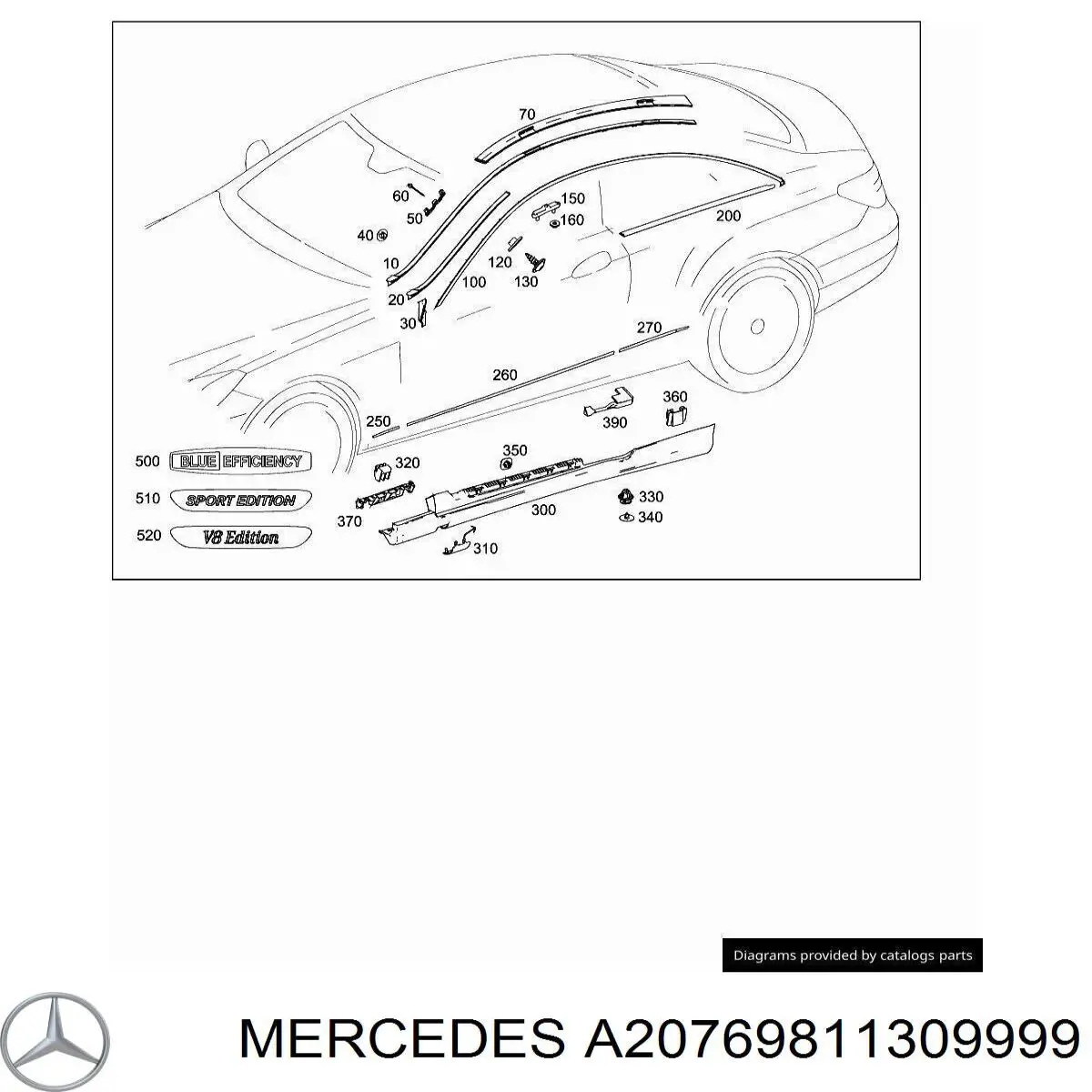  Mercedes A2076981130 ціна, від 44.00 USD