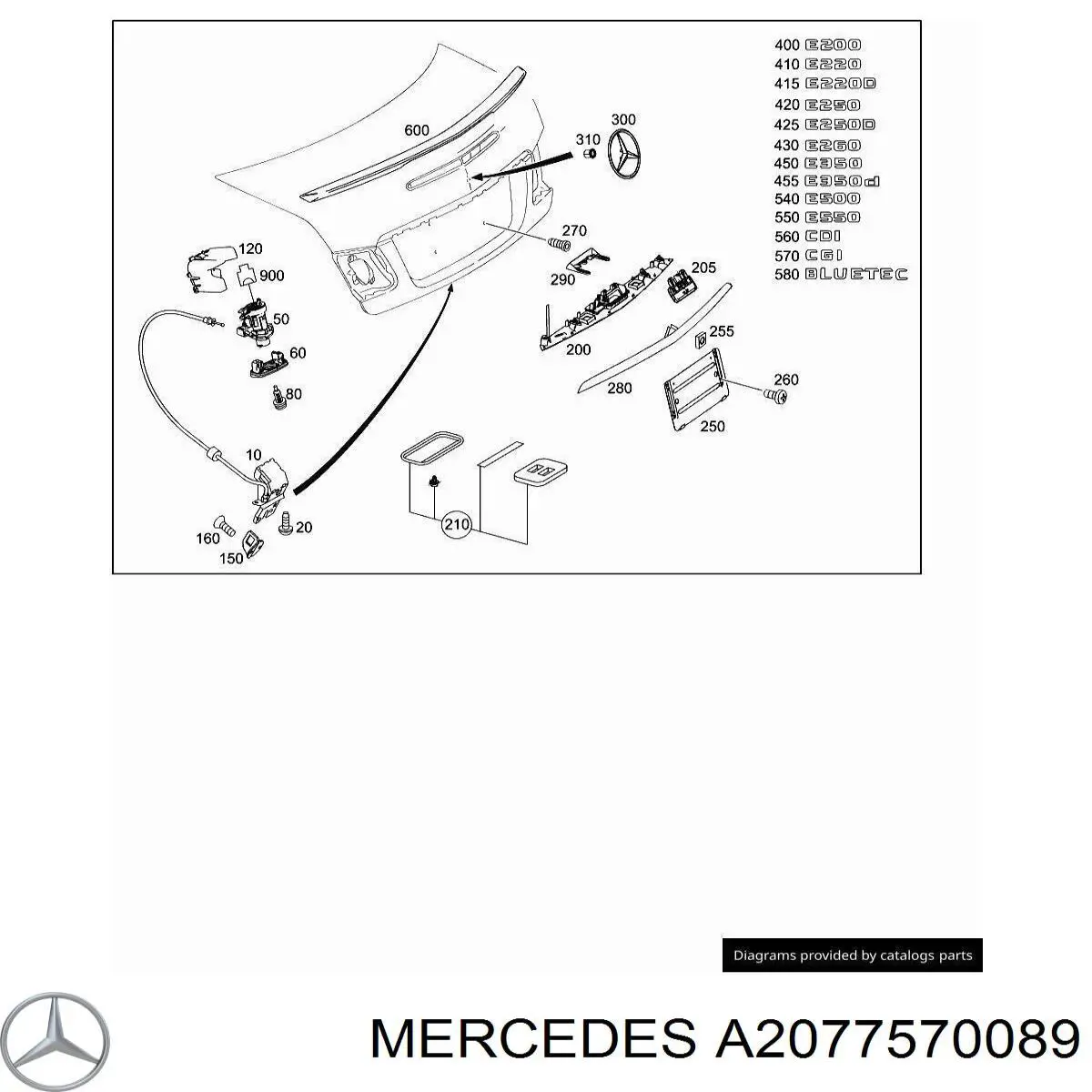  Mercedes A2077570089 ціна, від 90.33 USD