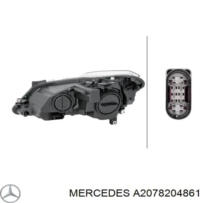 A2078204861 Mercedes Основна фара - вставка