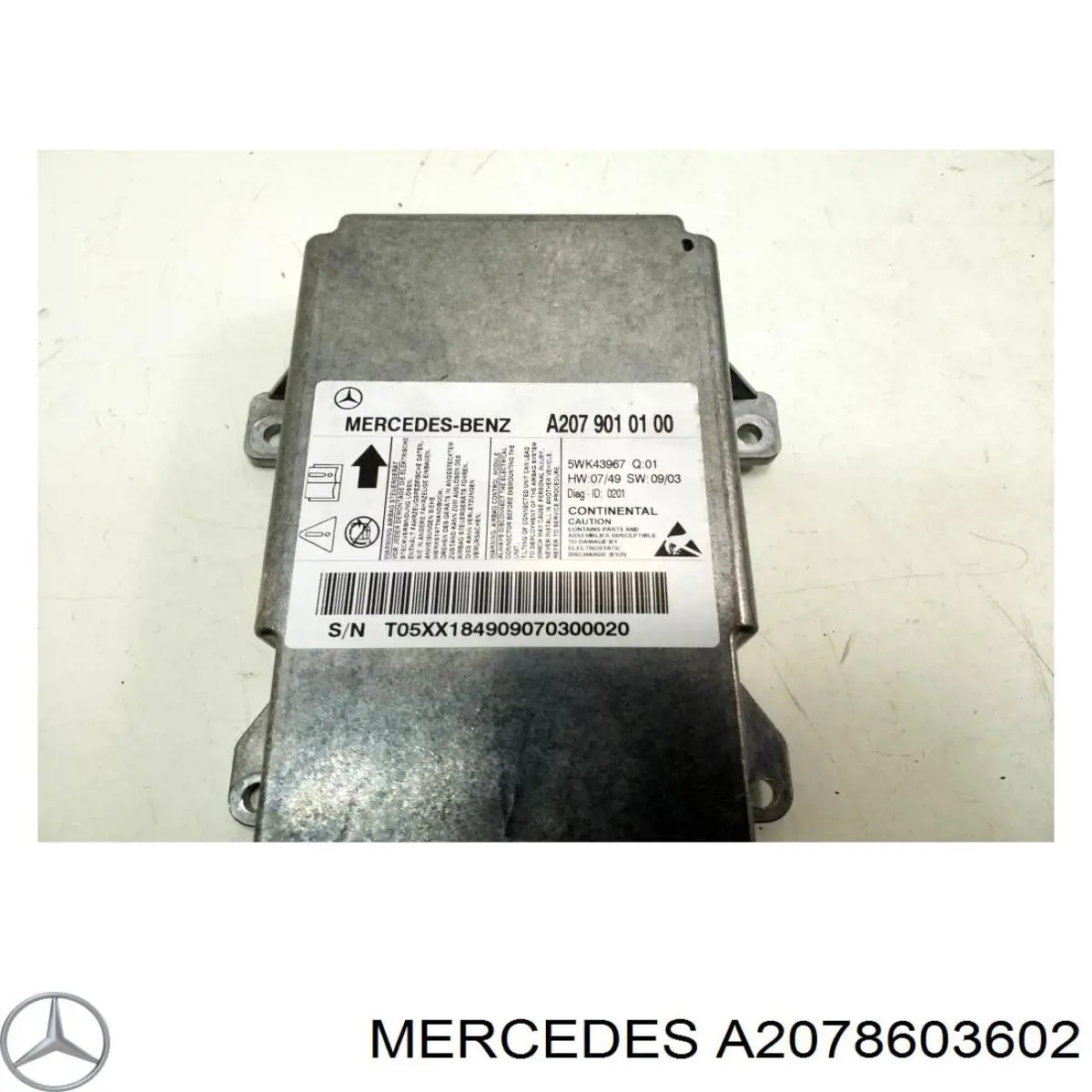 Подушка Айрбег водія Mercedes A2078603602 ціна, від 101.35 USD