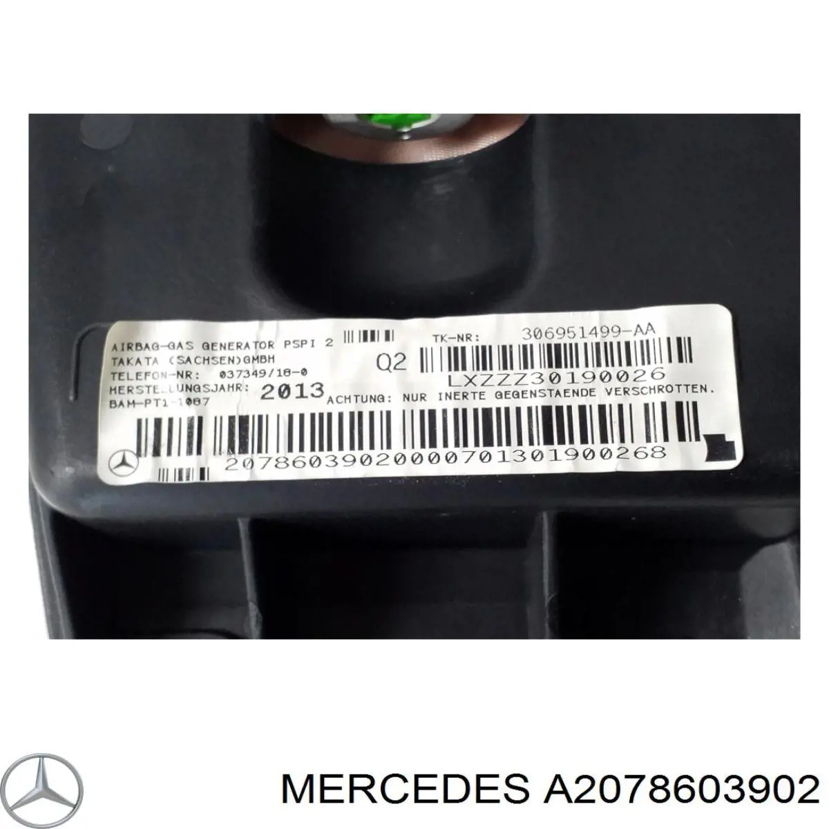 Купити A2078603902 Mercedes Установка подушки безпеки пасажира