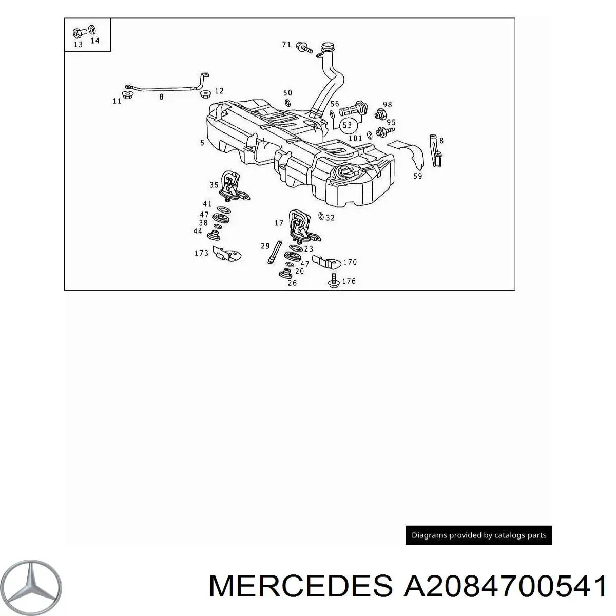 A2084700541 Mercedes Електробензонасос