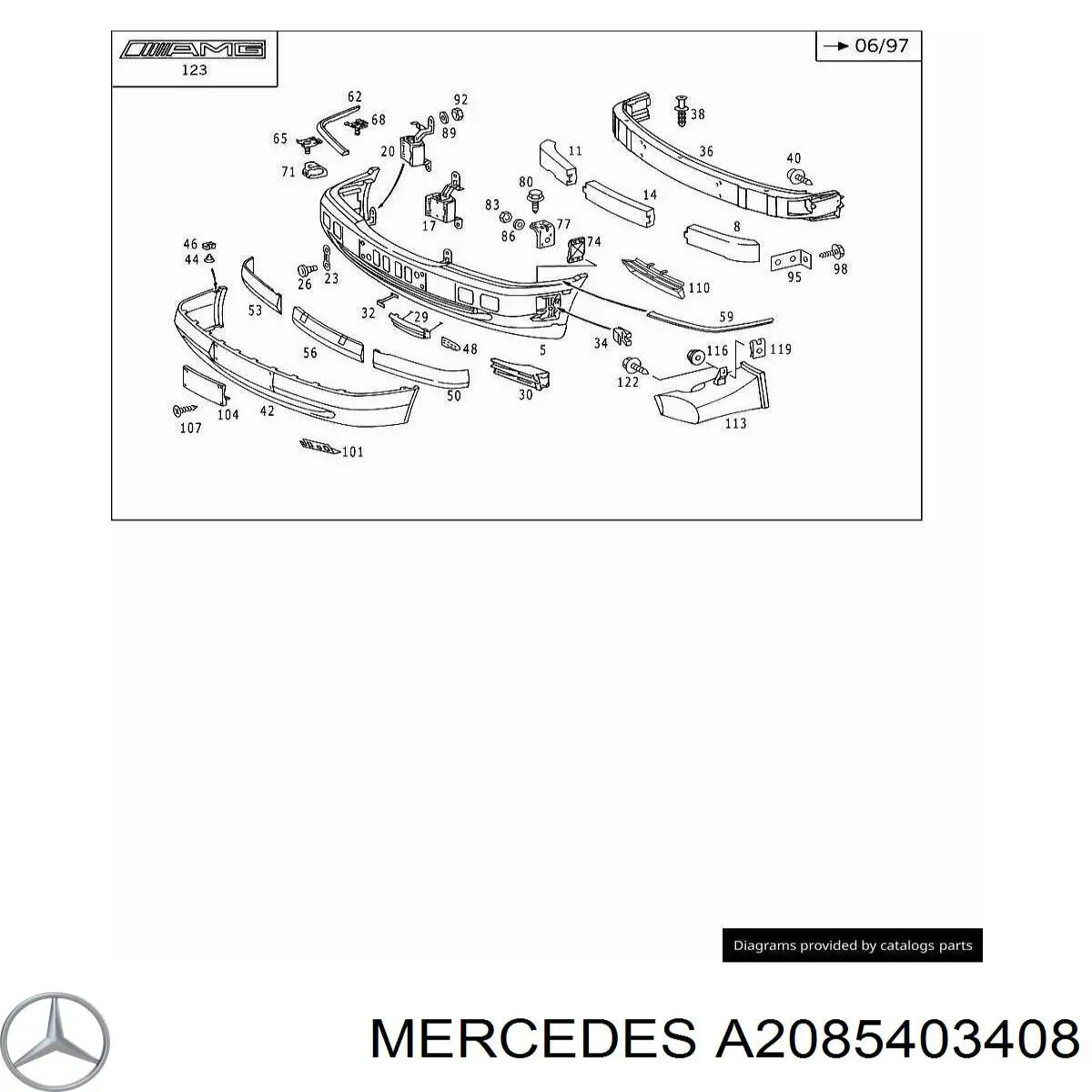 Кабель / дріт парктроніка бампера, переднього Mercedes A2085403408 ціна, від 63.35 USD