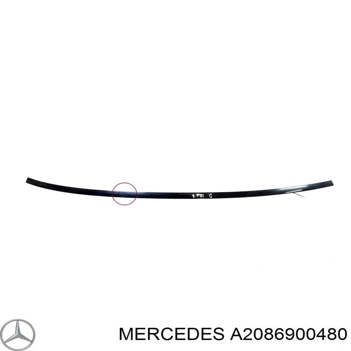A2086900480 Mercedes Молдинг даху, правий