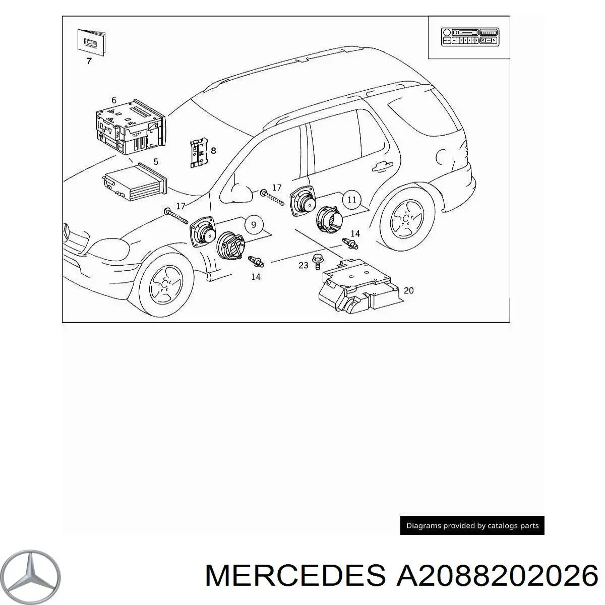 Купити A2088202026 Mercedes 