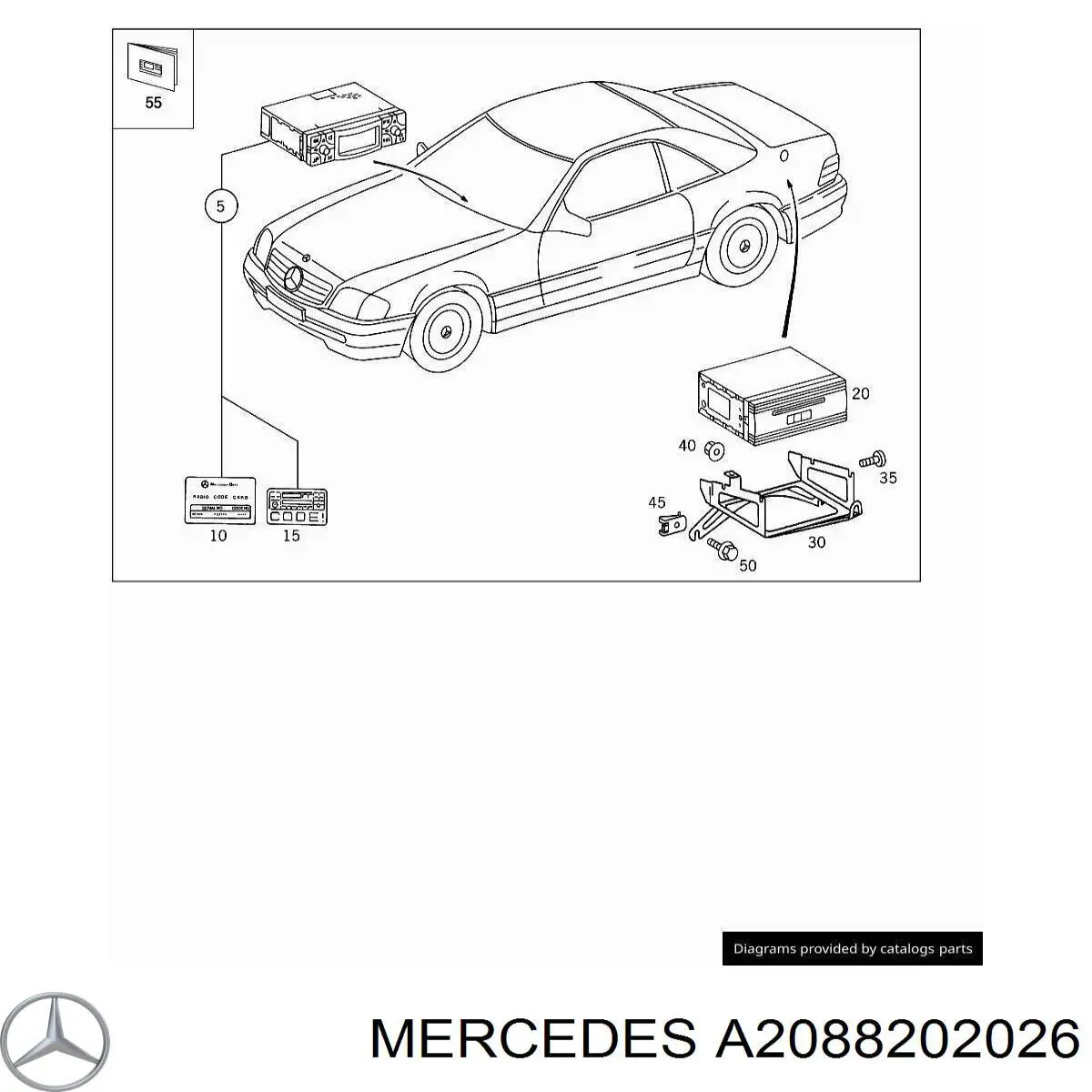  Mercedes A2088200285 ціна, від 31.67 USD