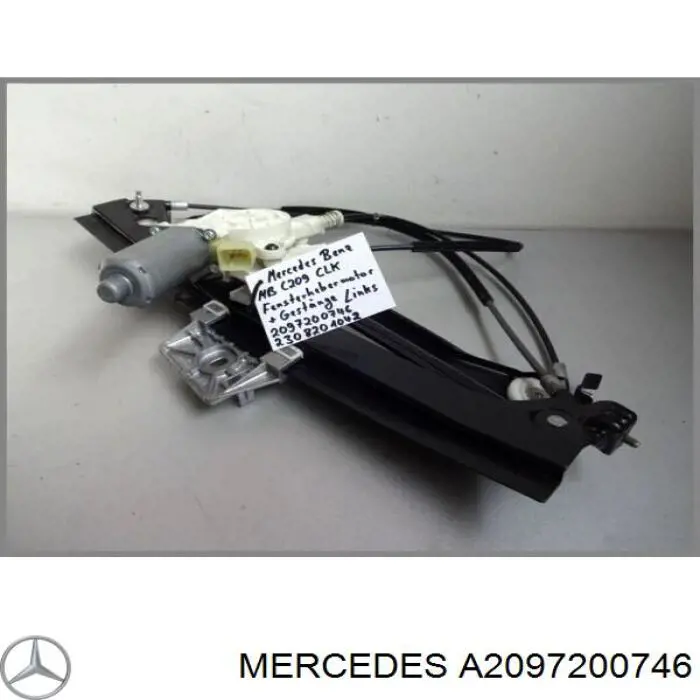 Підйомник механічний вітрового скла на Mercedes CLK  C209
