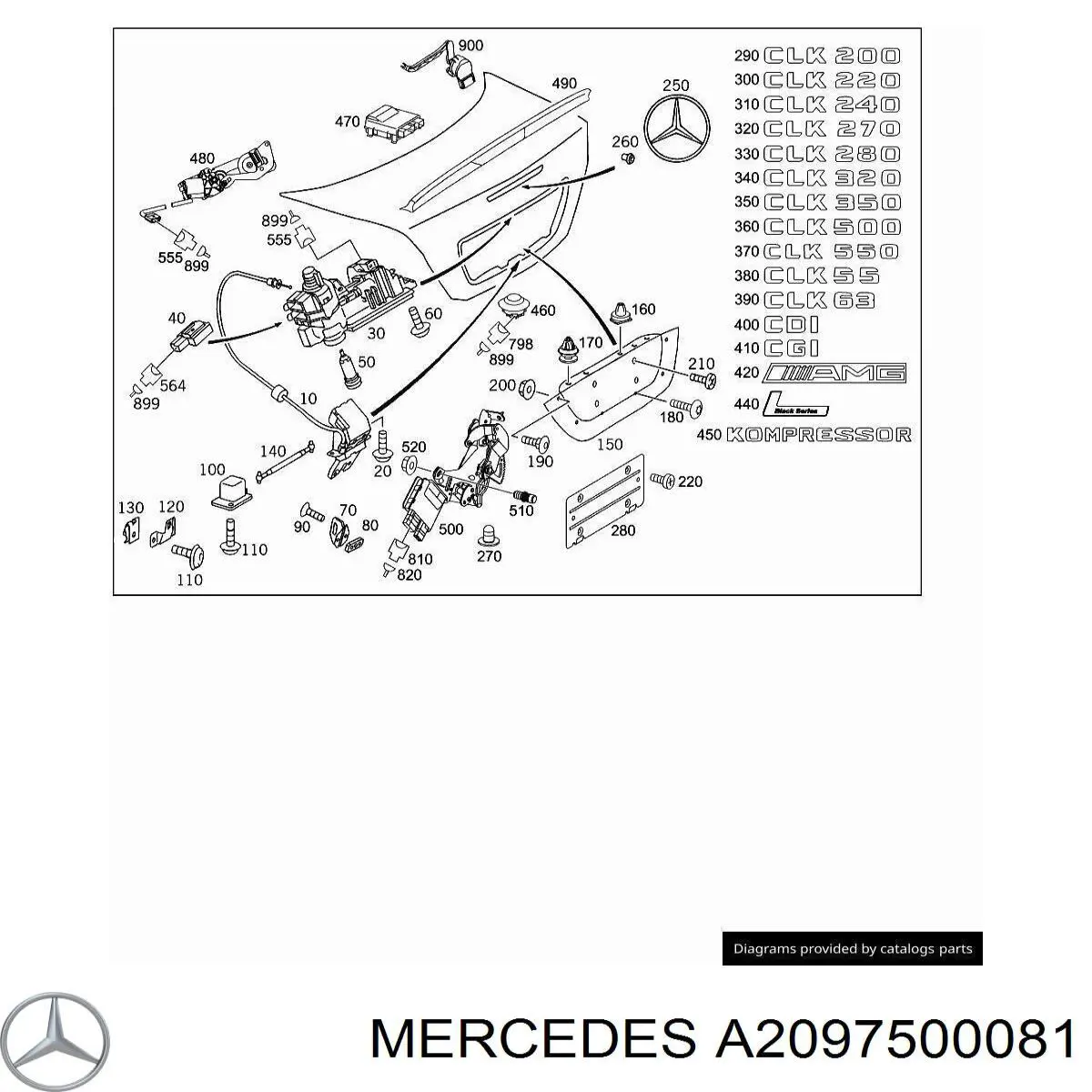  Mercedes A2097500081 ціна, від 44.34 USD