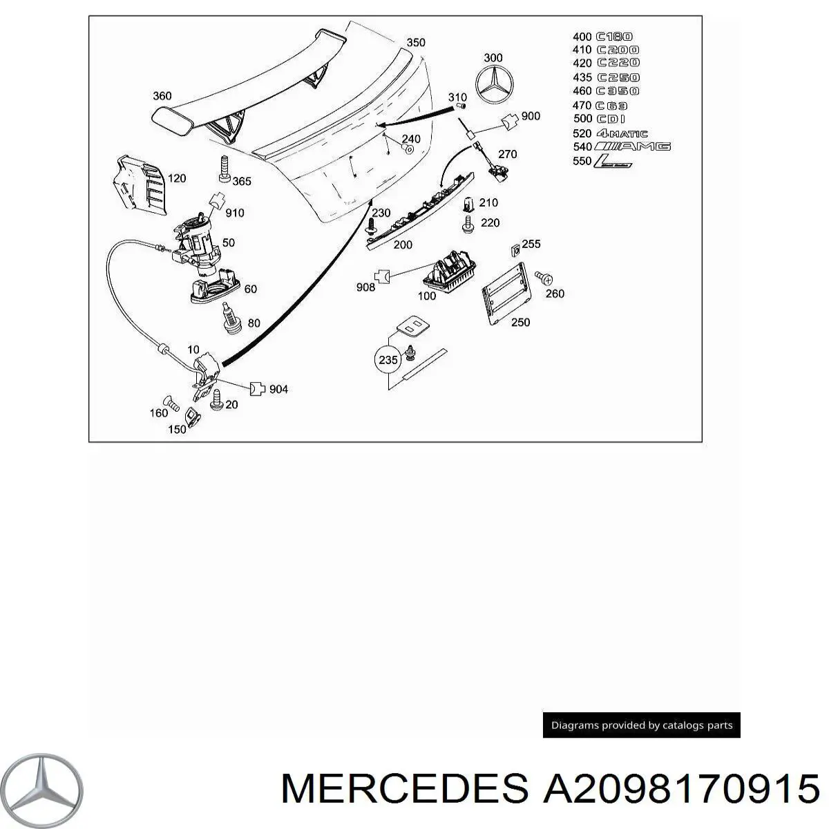 Купити A2098170915 Mercedes 