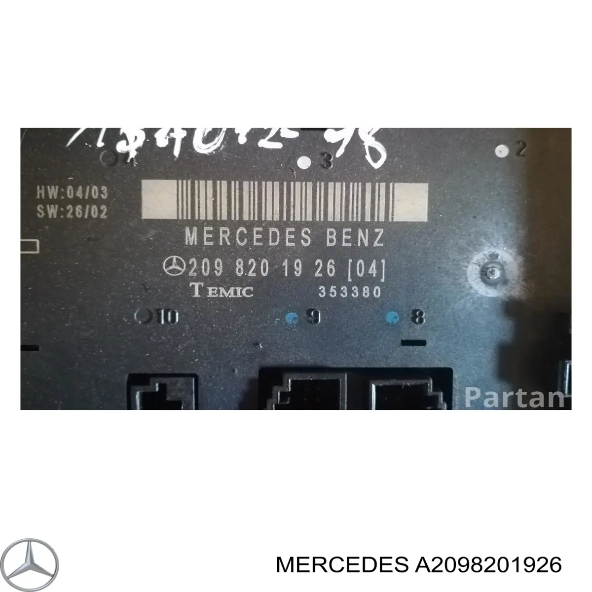 Купити A2098201926 Mercedes Блок комфорту передніх дверей