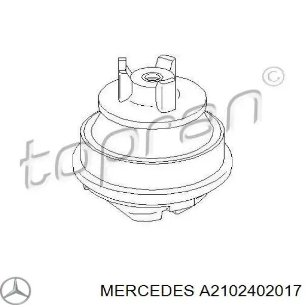 A2102402017 Mercedes подушка (опора двигуна ліва/права)