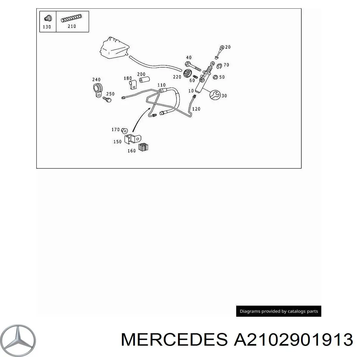 A2102901913 Mercedes Трубка гідроприводу зчеплення