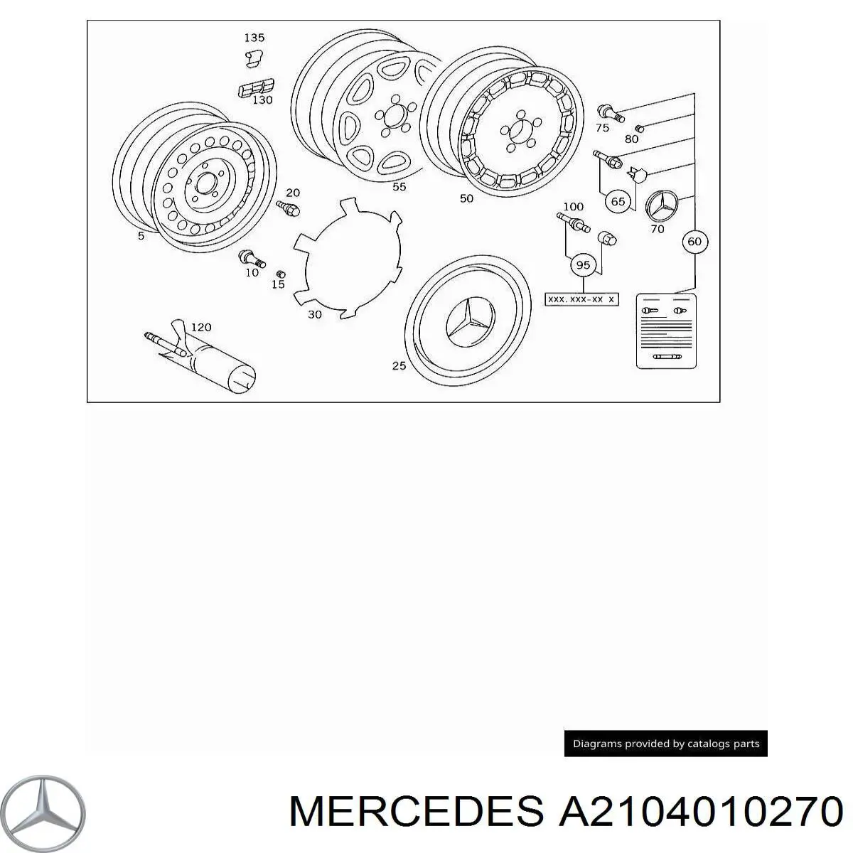 A2104010270 Mercedes Болти до колеса