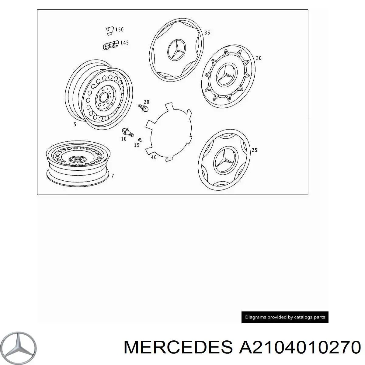 Колісний болт Mercedes A2104010270 ціна, від 1.05 USD