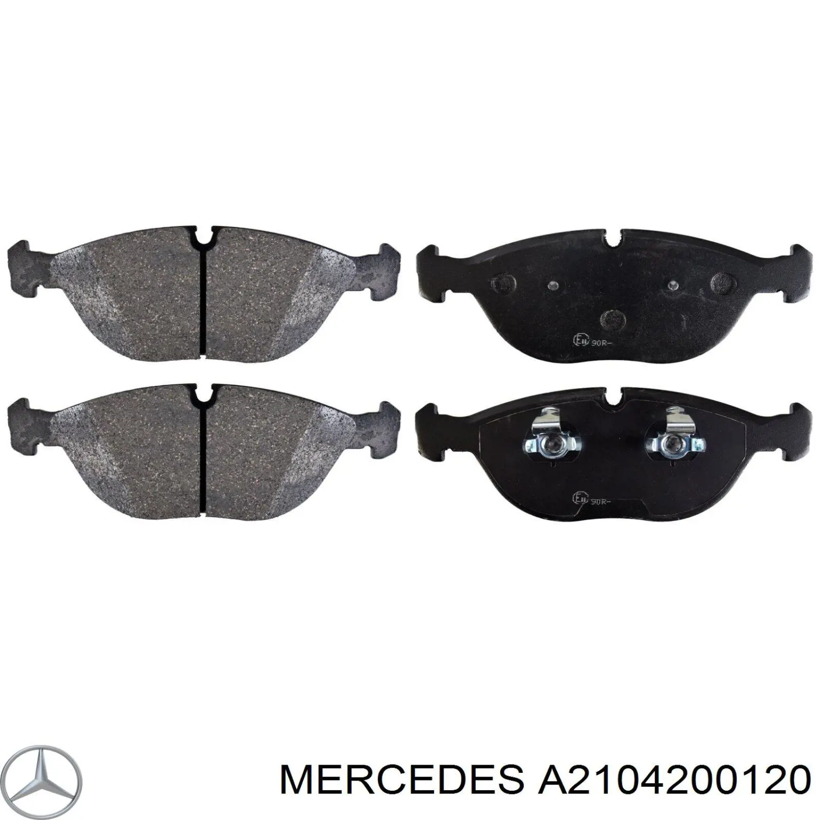 Купити A2104200120 Mercedes Колодки гальмівні передні, дискові