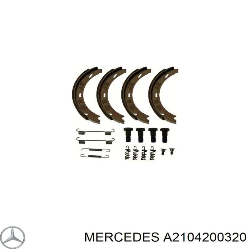 Купити A2104200320 Mercedes Гальмівні колодки гальма стоянки