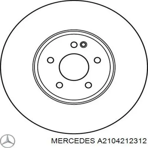 Купити A2104212312 Mercedes Ротор гальмівний