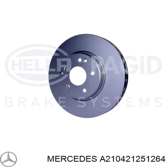 Гальмівні диски передні A210421251264 Mercedes