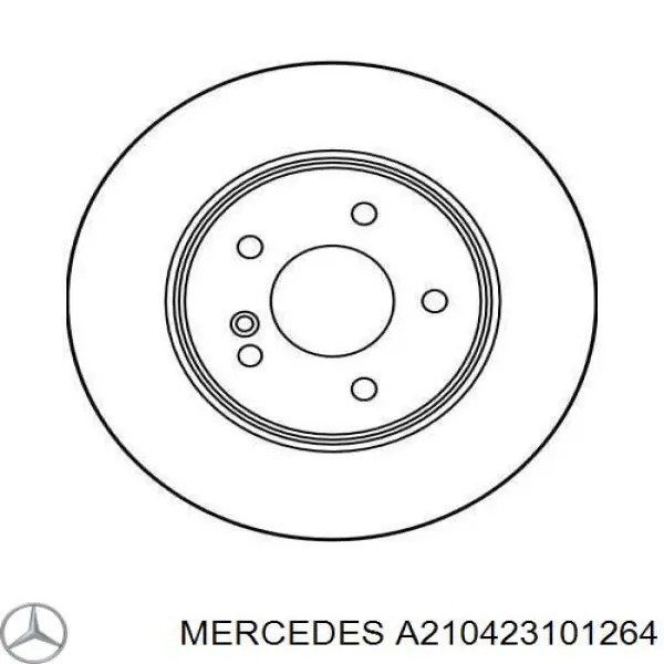 Купити A210423101264 Mercedes Диск заднього гальма