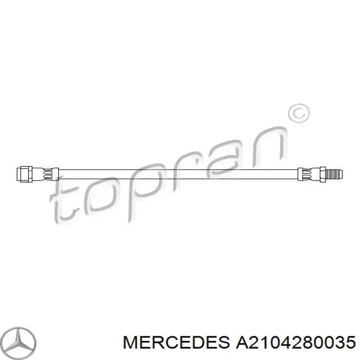 Шланг гальмівний задній A2104280035 Mercedes