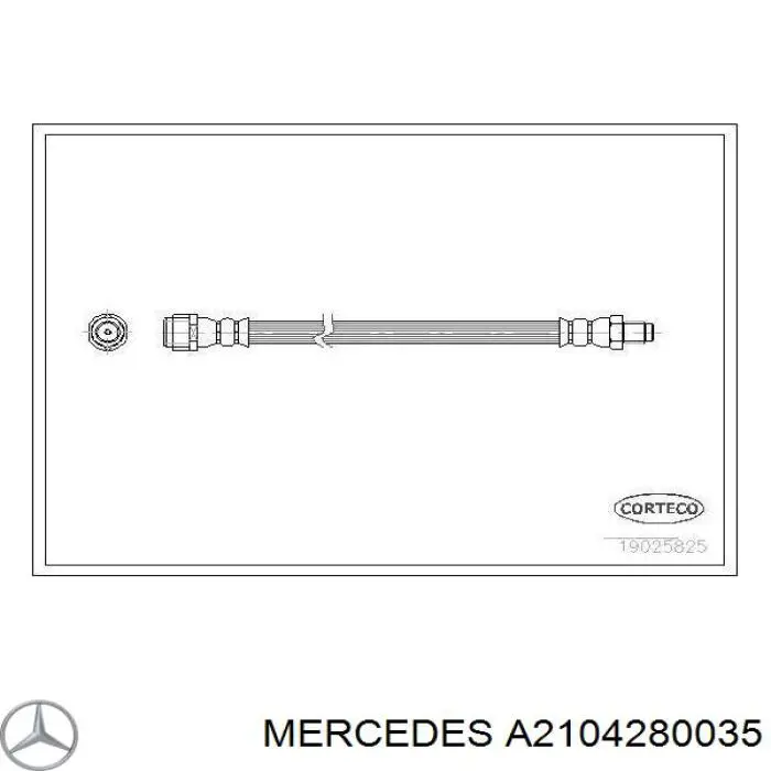 Гнучка гальмівна трубка задня Mercedes A2104280035