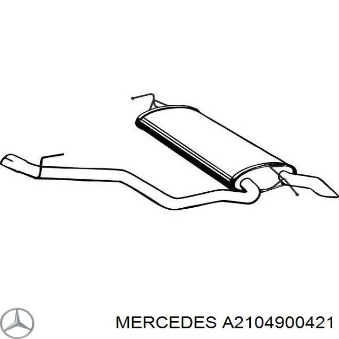 A2104902021 Mercedes Глушник, середня і задня частина