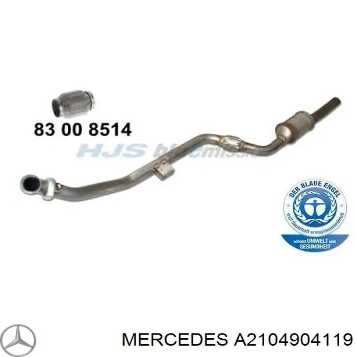 Конвертор-каталізатор, правий Mercedes A2104904119 ціна, від 1413.98 USD