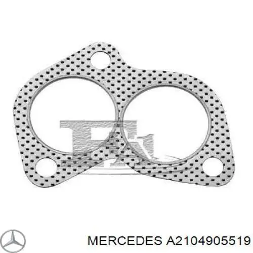 A2104905519 Mercedes труба приймальна (штани глушника, передня)