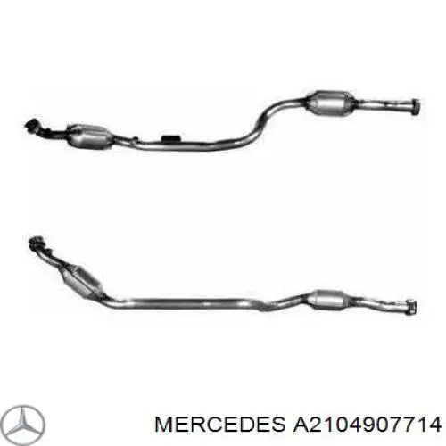 A2104905014 Mercedes труба приймальна (штани глушника, передня)