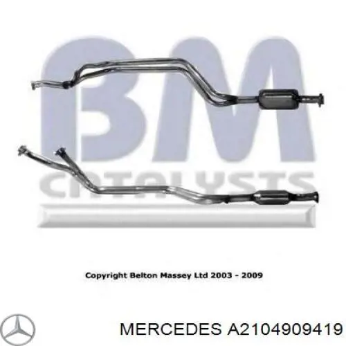 A2104909419 Mercedes Каталітичний нейтралізатор відпрацьованих газів