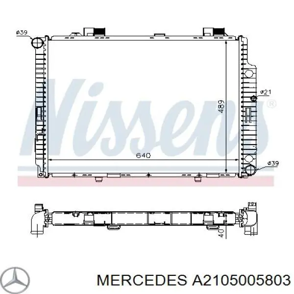 Радіатор основний Mercedes A2105005803 ціна, від 144.69 USD