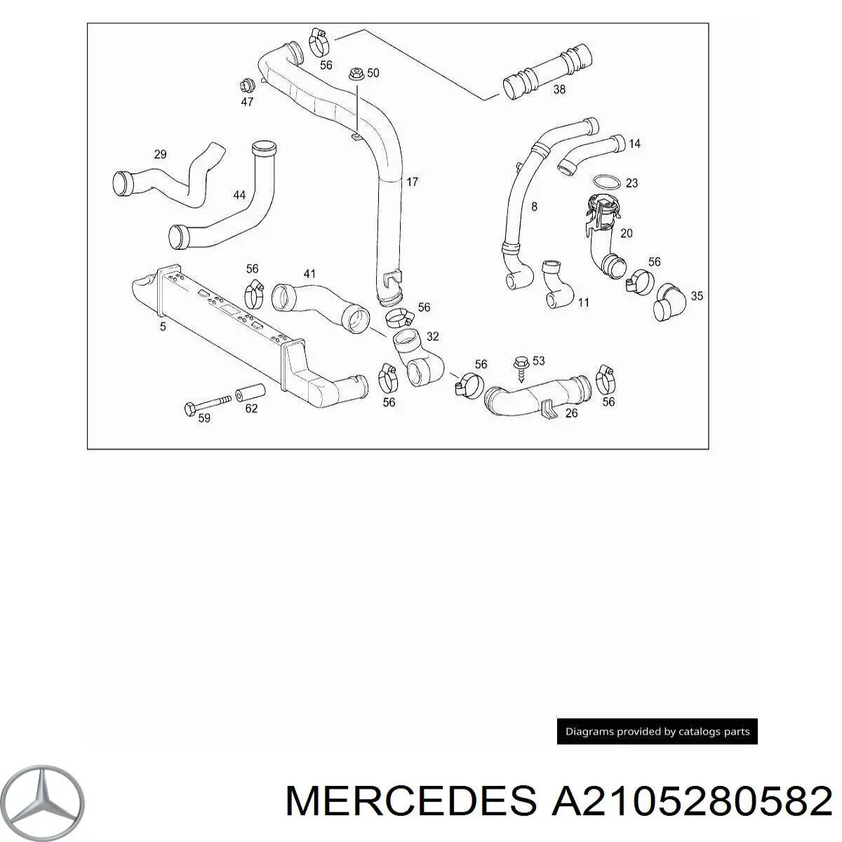A2105280582 Mercedes Шланг/патрубок интеркуллера