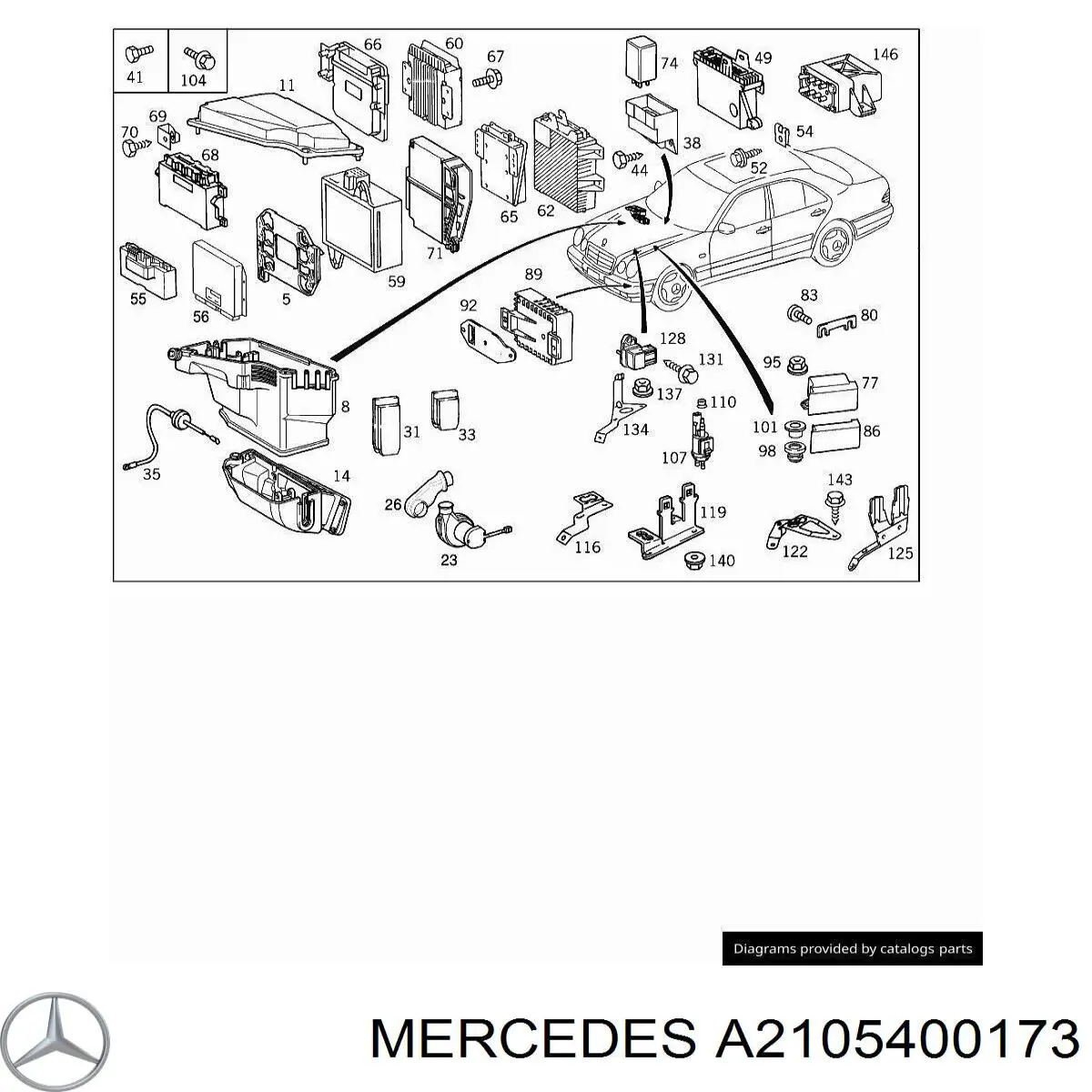 Mercedes A2105400173 ціна, від 3.80 USD