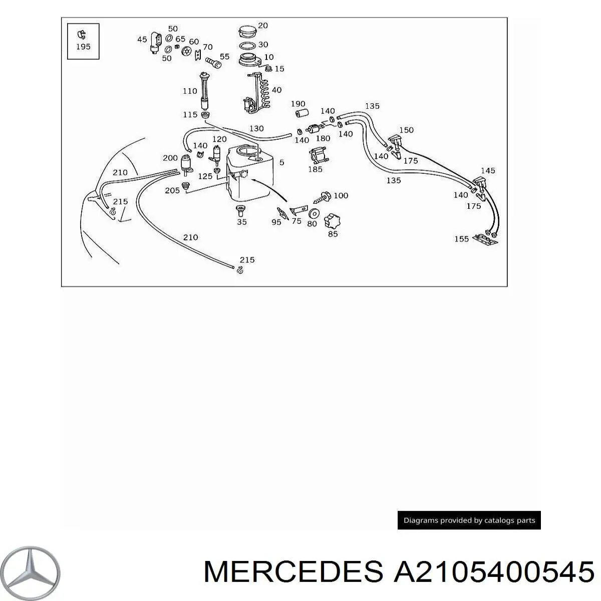 A2105400545 Mercedes Датчик рівня бачка склоомивача