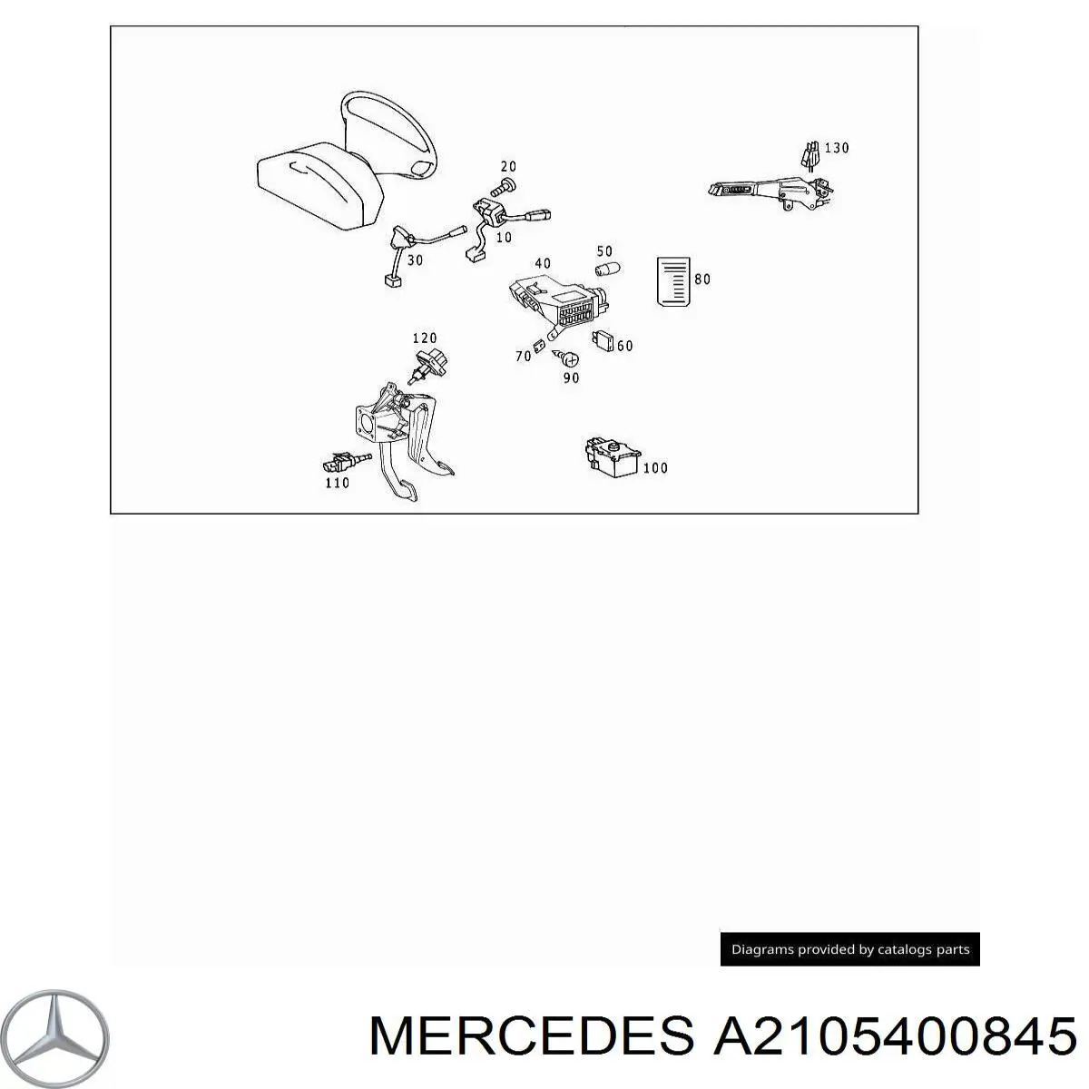 A2105400845 Mercedes перемикач керування круїз контролем