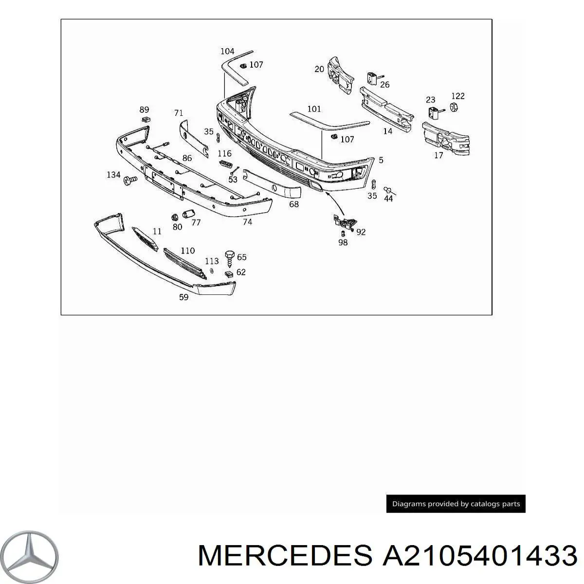 Кабель / дріт парктроніка бампера, переднього Mercedes A2105401433 ціна, від 63.34 USD