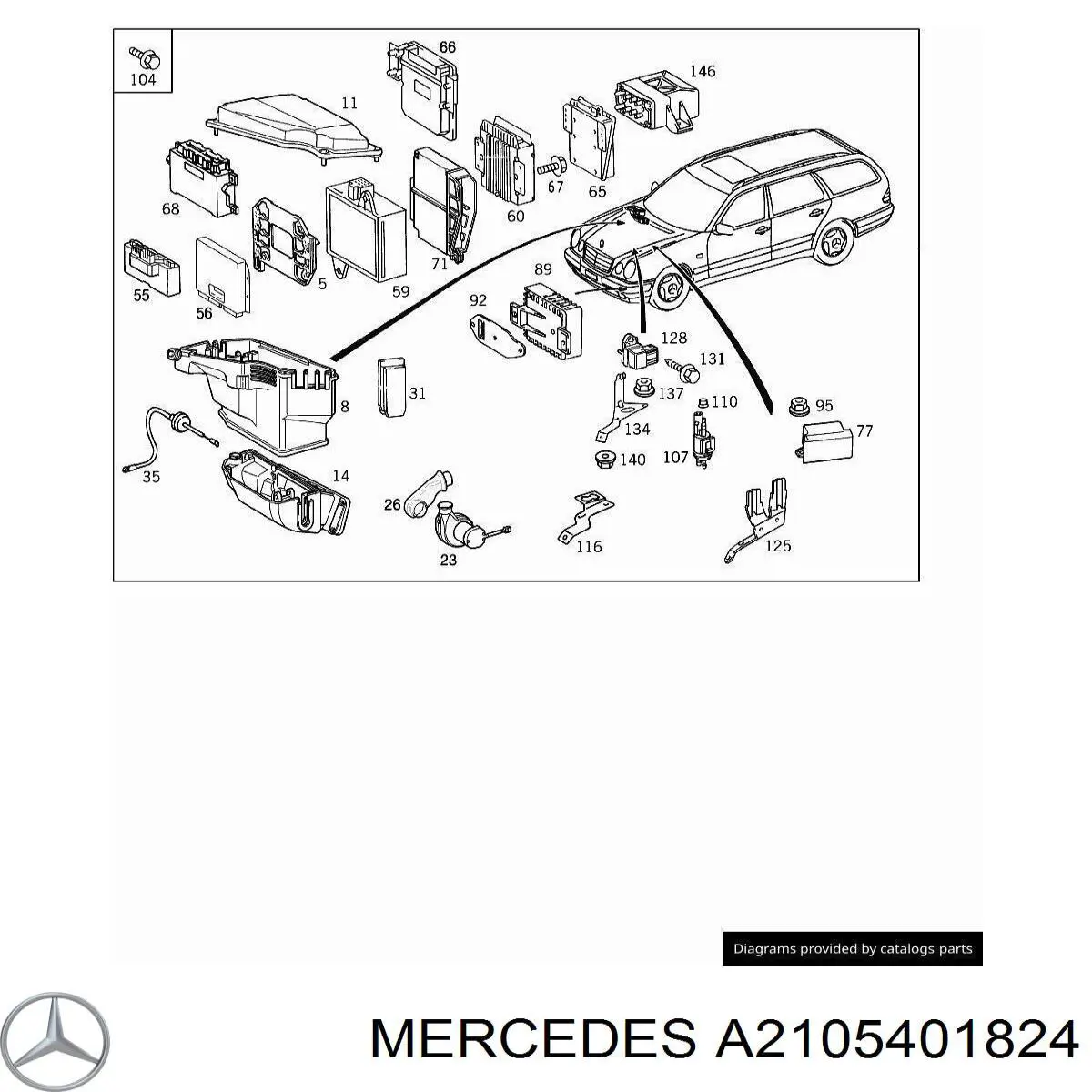 Корпус блока запобіжників Mercedes A2105401824 ціна, від 22.50 USD