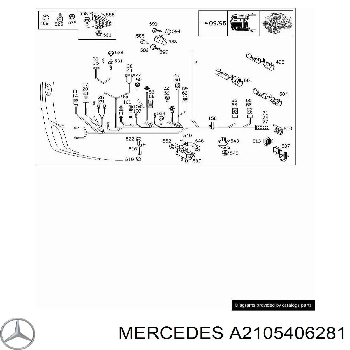  Mercedes A2105406281 ціна, від 2.78 USD