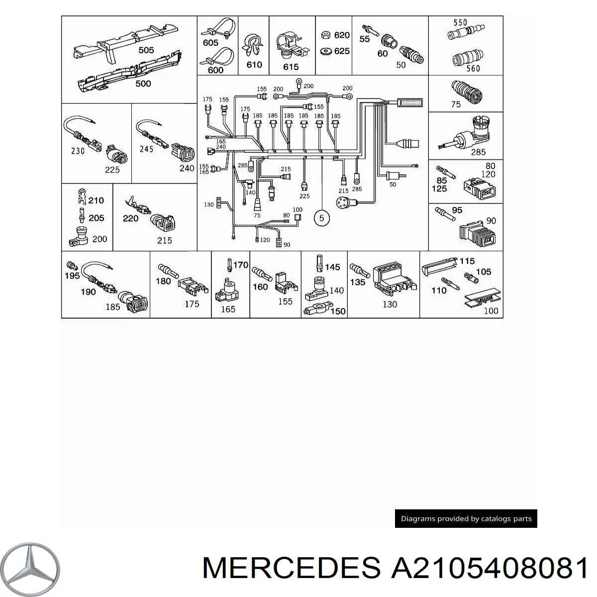  Mercedes A2105408081 ціна, від 14.51 USD