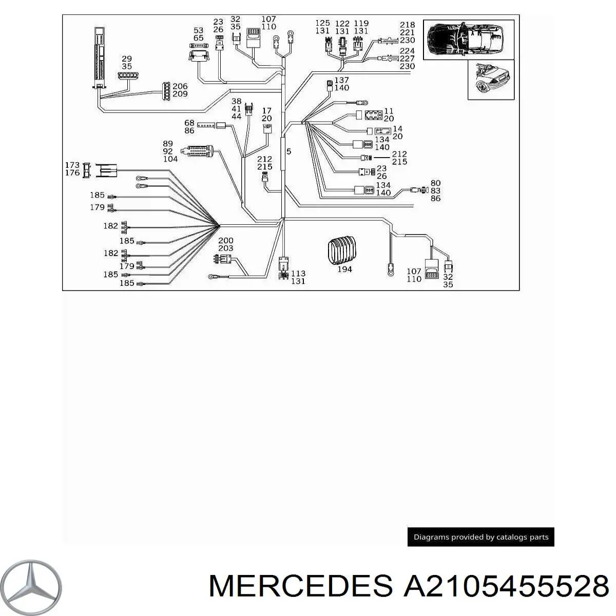  Mercedes A2105455528 ціна, від 3.95 USD
