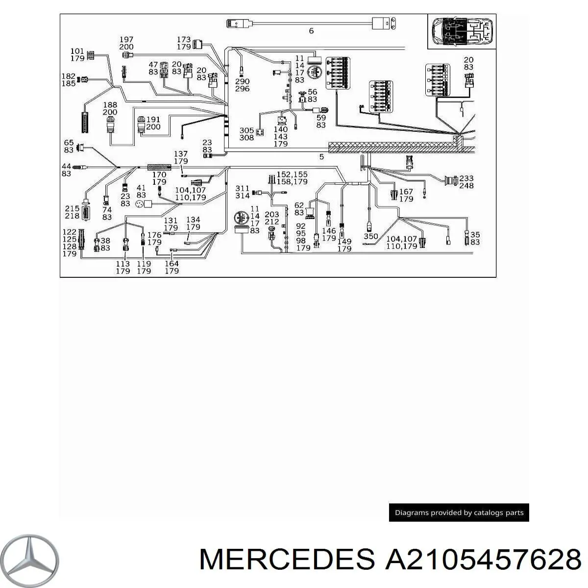  Mercedes A2105457628 ціна, від 1.55 USD