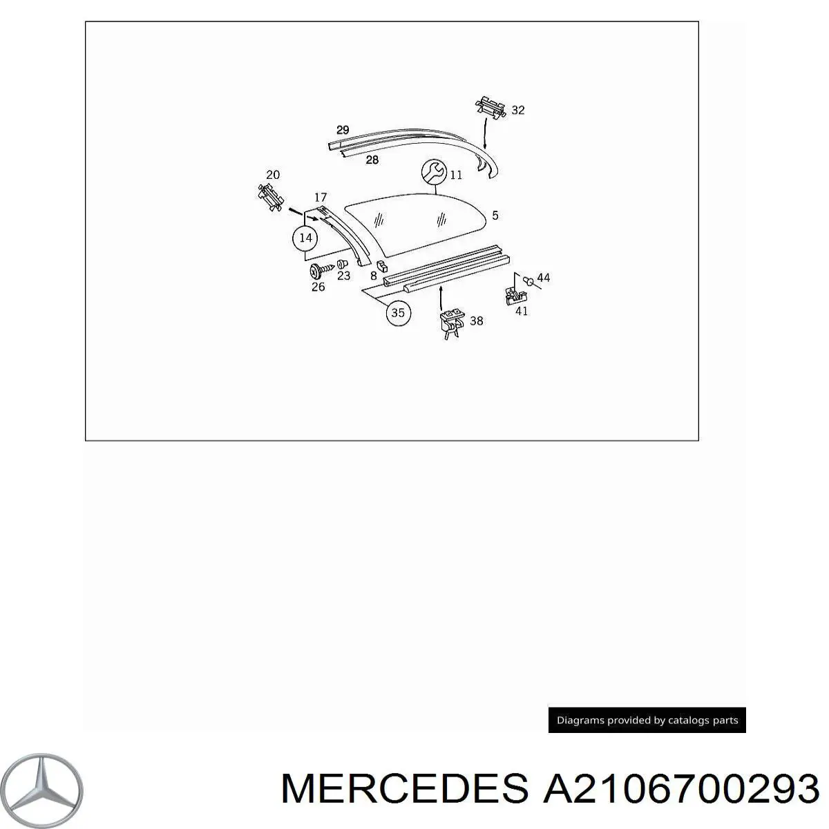 Автоскло Mercedes A2106700293 ціна, від 21.98 USD