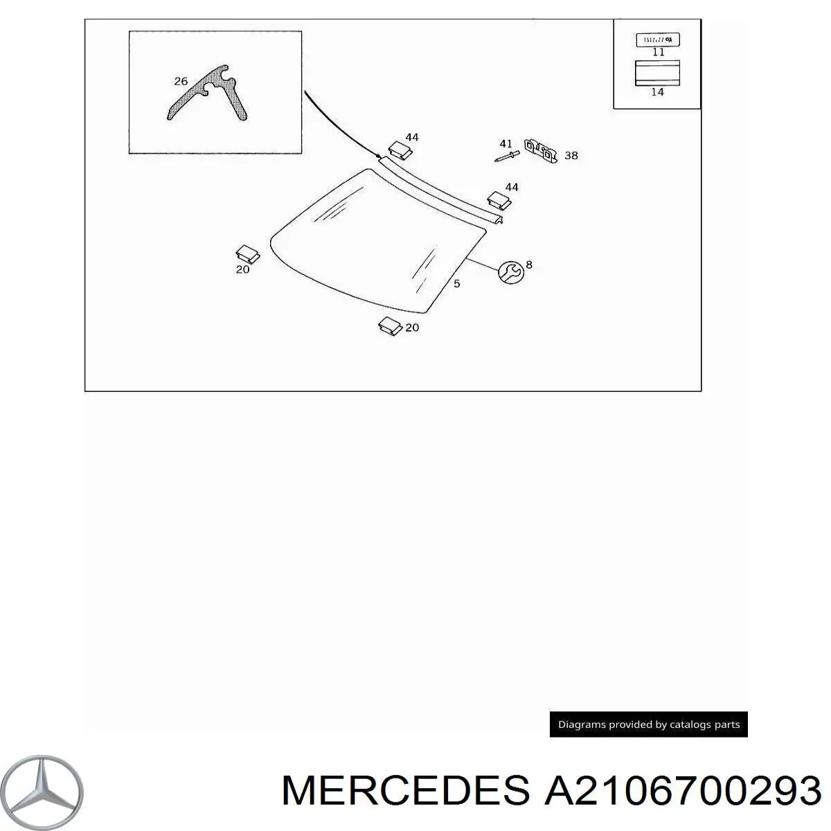 A2106700293 Mercedes Автомобільне скло