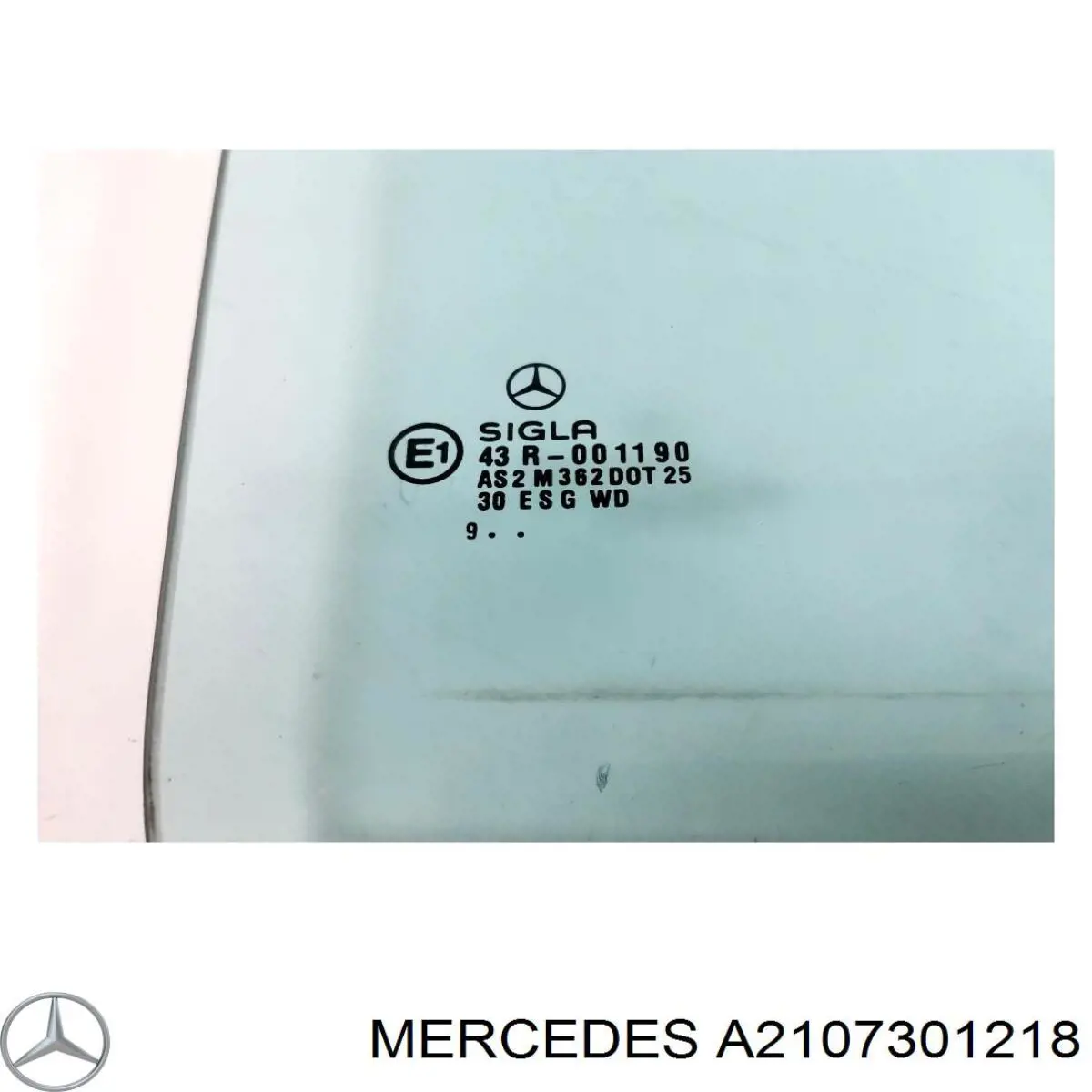 2107301218 Mercedes скло задньої двері правої