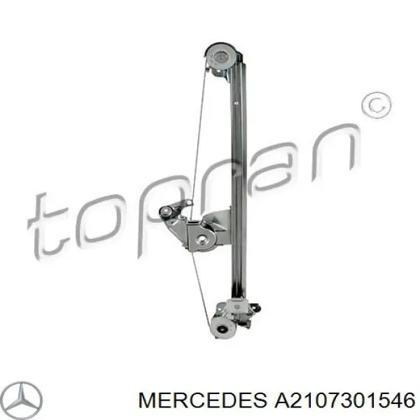 Купити A2107301546 Mercedes Механізм склопідіймача двері задньої, лівої