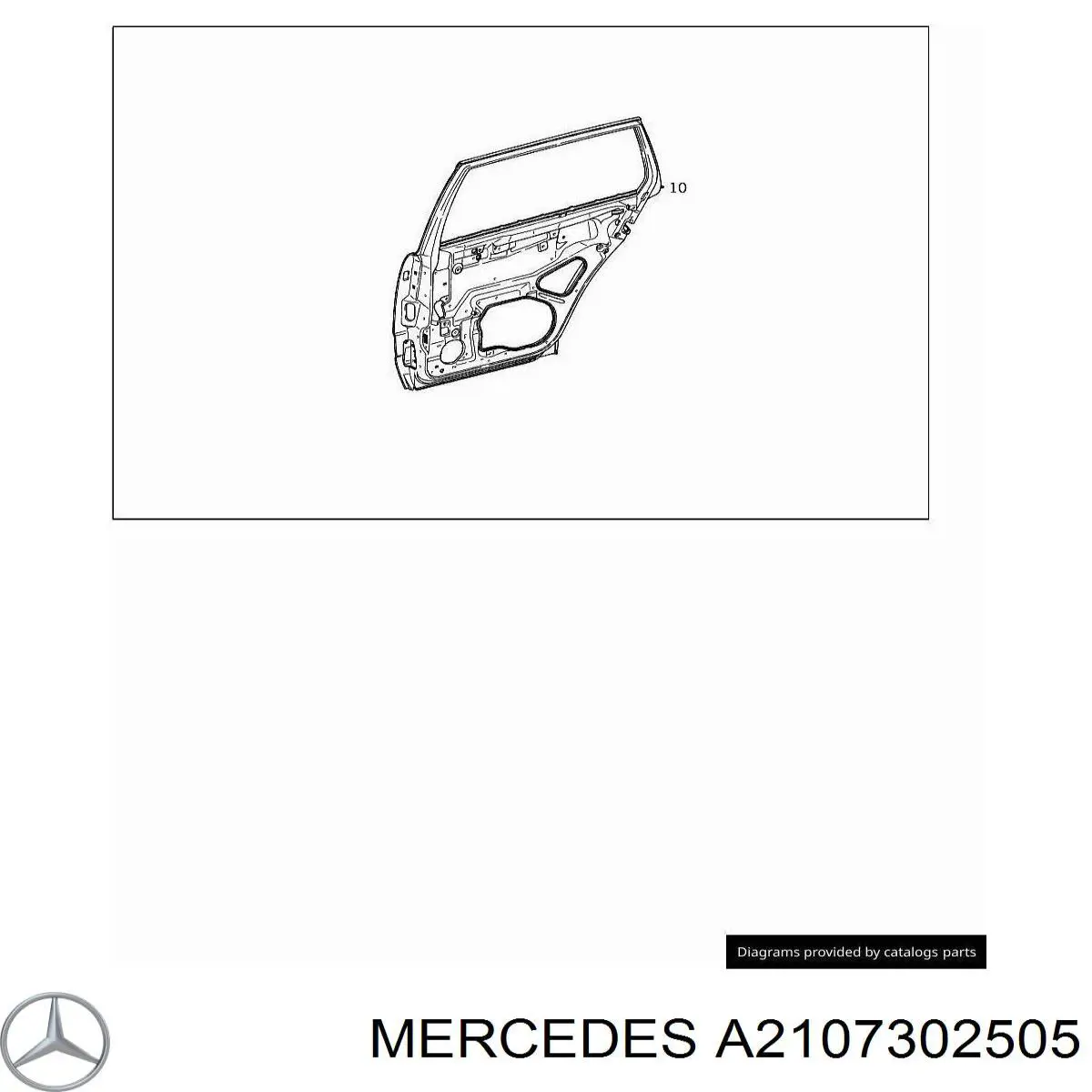 A2107302505 Mercedes Двері задні, ліві