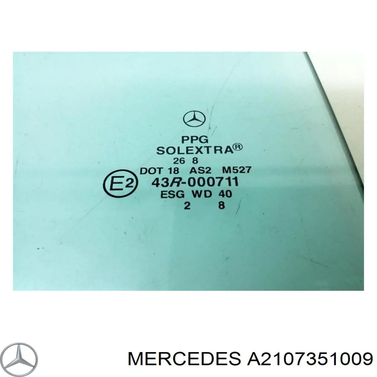 2107351009 Mercedes скло-кватирка двері, задній, правій