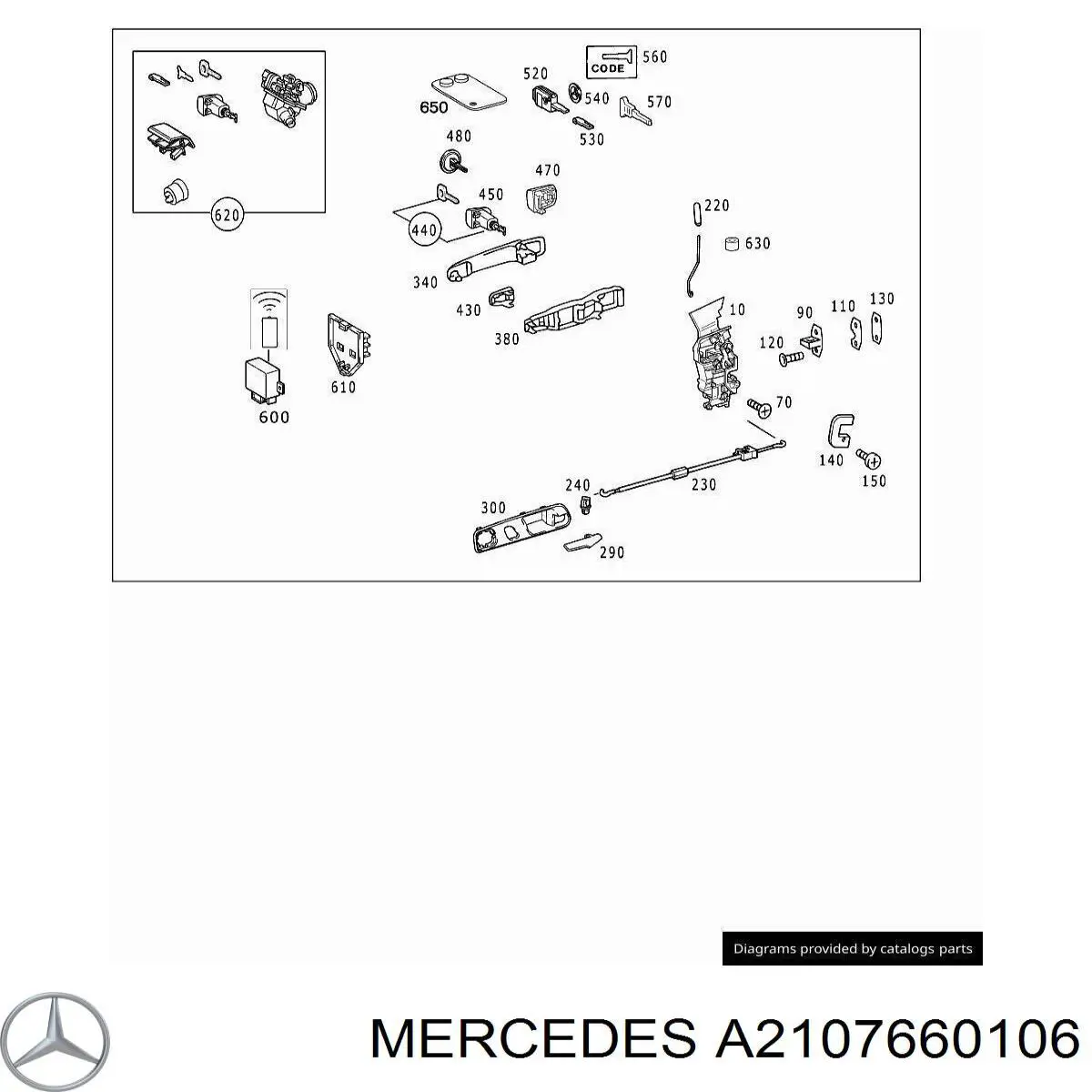  Mercedes A2107660106 ціна, від 15.02 USD
